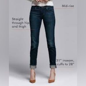 TWO-For 2 Banana Republic size 6 girlfriend jeans bundle (light and dark wash)